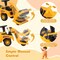 Toddler Ride on Car with Adjustable Roller and Under-Seat Storage-Yellow